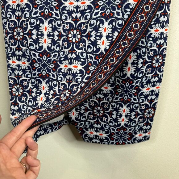 Maggie London Womens Dress Size 8‎ Shift Print Business Work Wear Lined - Picture 2 of 7